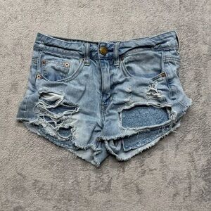 Distressed Denim Women Shorts